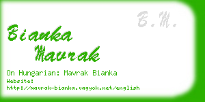 bianka mavrak business card